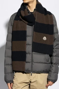 Moncler BRĄZOWY Bawełniany szal