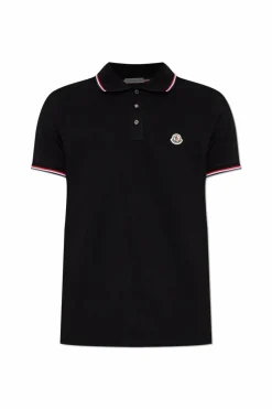 Moncler CZARNY Bawełniane polo
