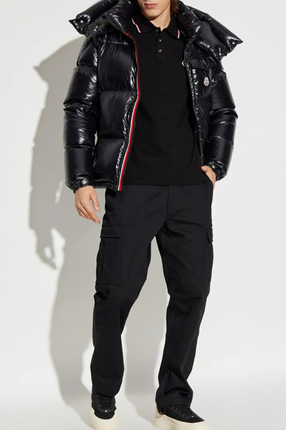 Moncler CZARNY Bawełniane polo