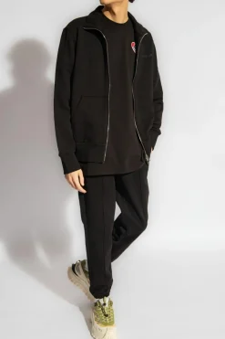 Moncler CZARNY Bawełniane spodnie dresowe