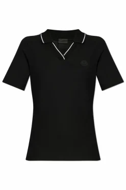 Moncler CZARNY Bawełniane polo