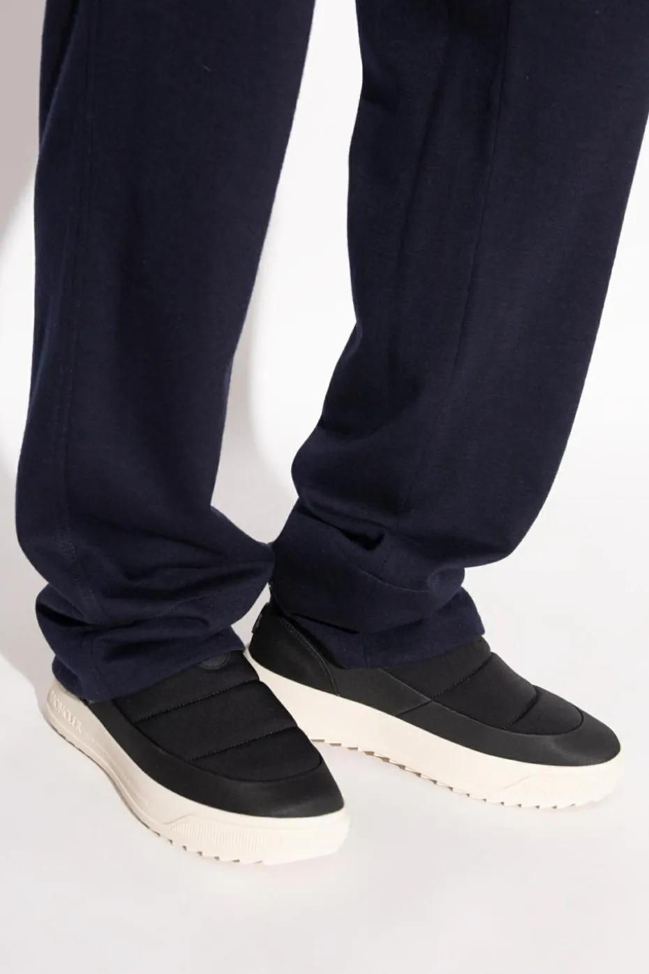 Moncler CZARNY Buty sportowe z naszywką z logo