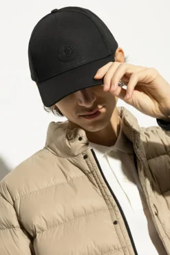 Moncler CZARNY Czapka z daszkiem