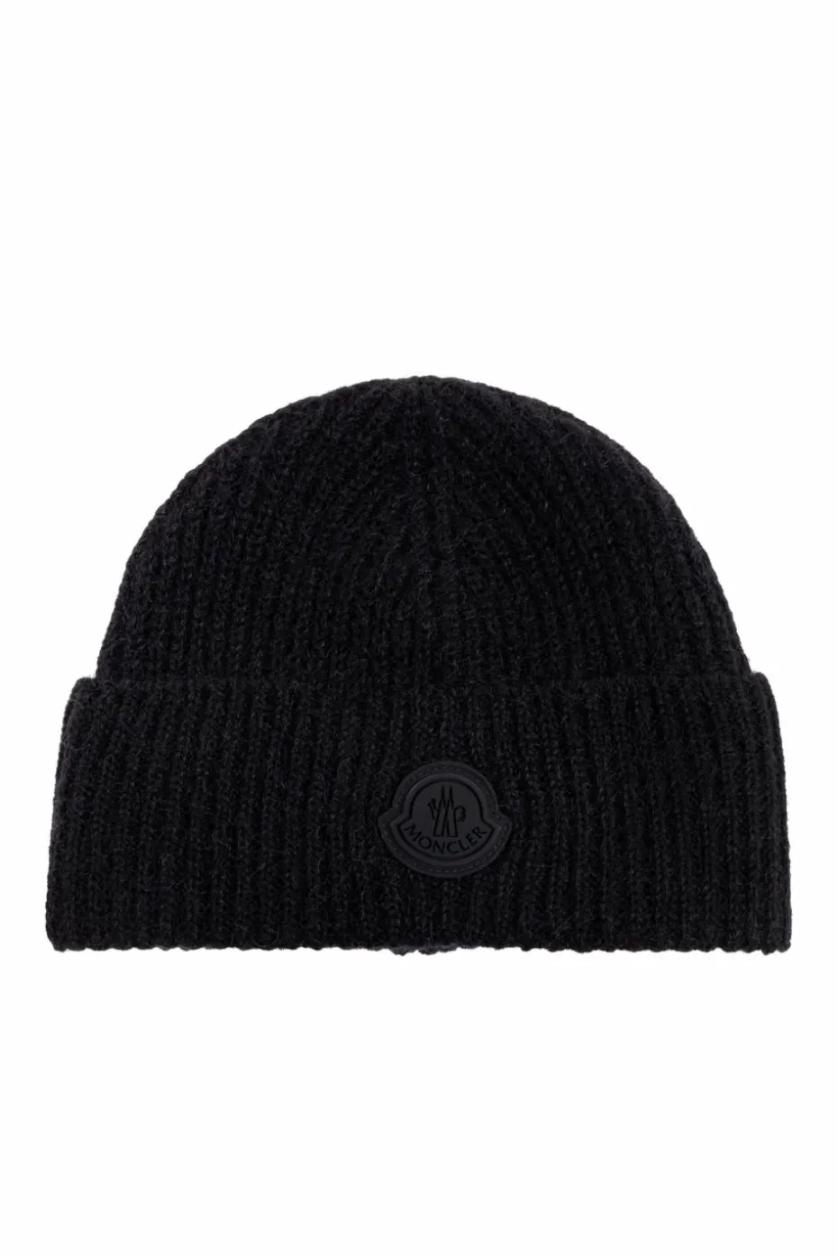 Moncler CZARNY Czapka z naszywką z logo