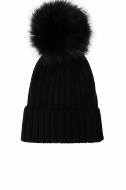 Moncler CZARNY Czapka z pomponem