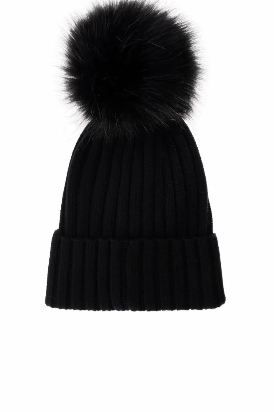 Moncler CZARNY Czapka z pomponem