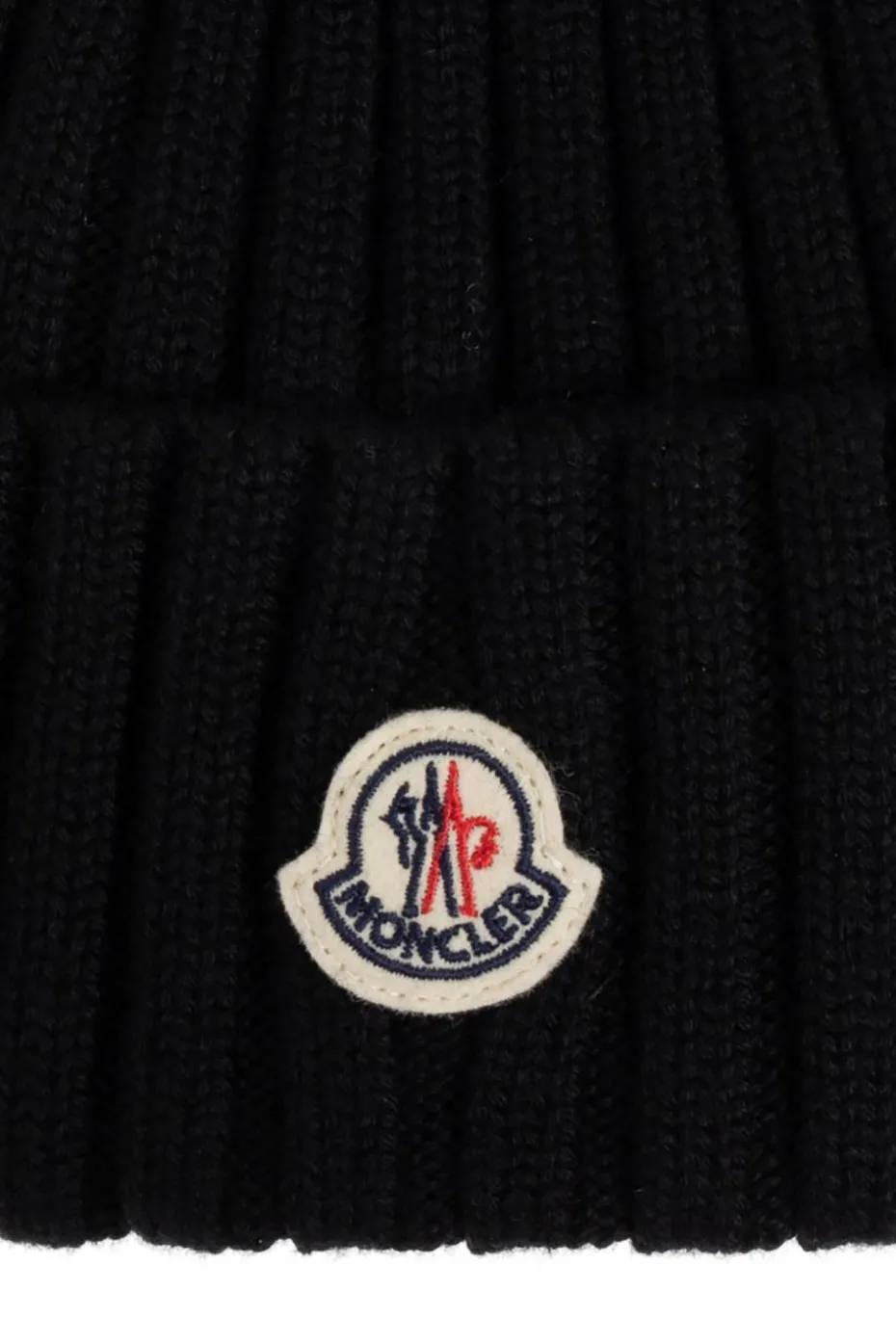 Moncler CZARNY Czapka z pomponem