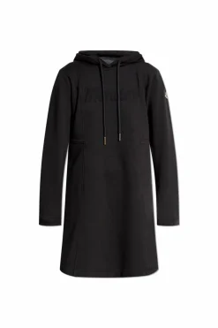 Moncler CZARNY Dresowa sukienka z logo