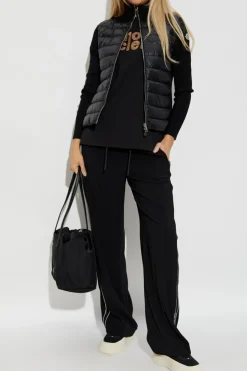 Moncler CZARNY Kardigan ze stójką