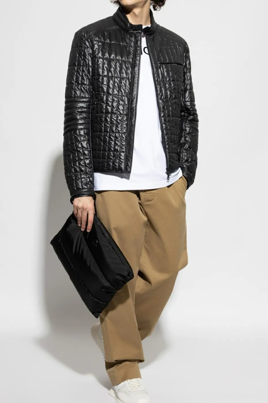 Moncler CZARNY Pikowana kurtka `Lasne`