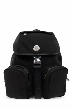 Moncler CZARNY Plecak z aplikacją w kształcie logo