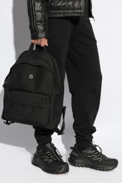 Moncler CZARNY Plecak z logo
