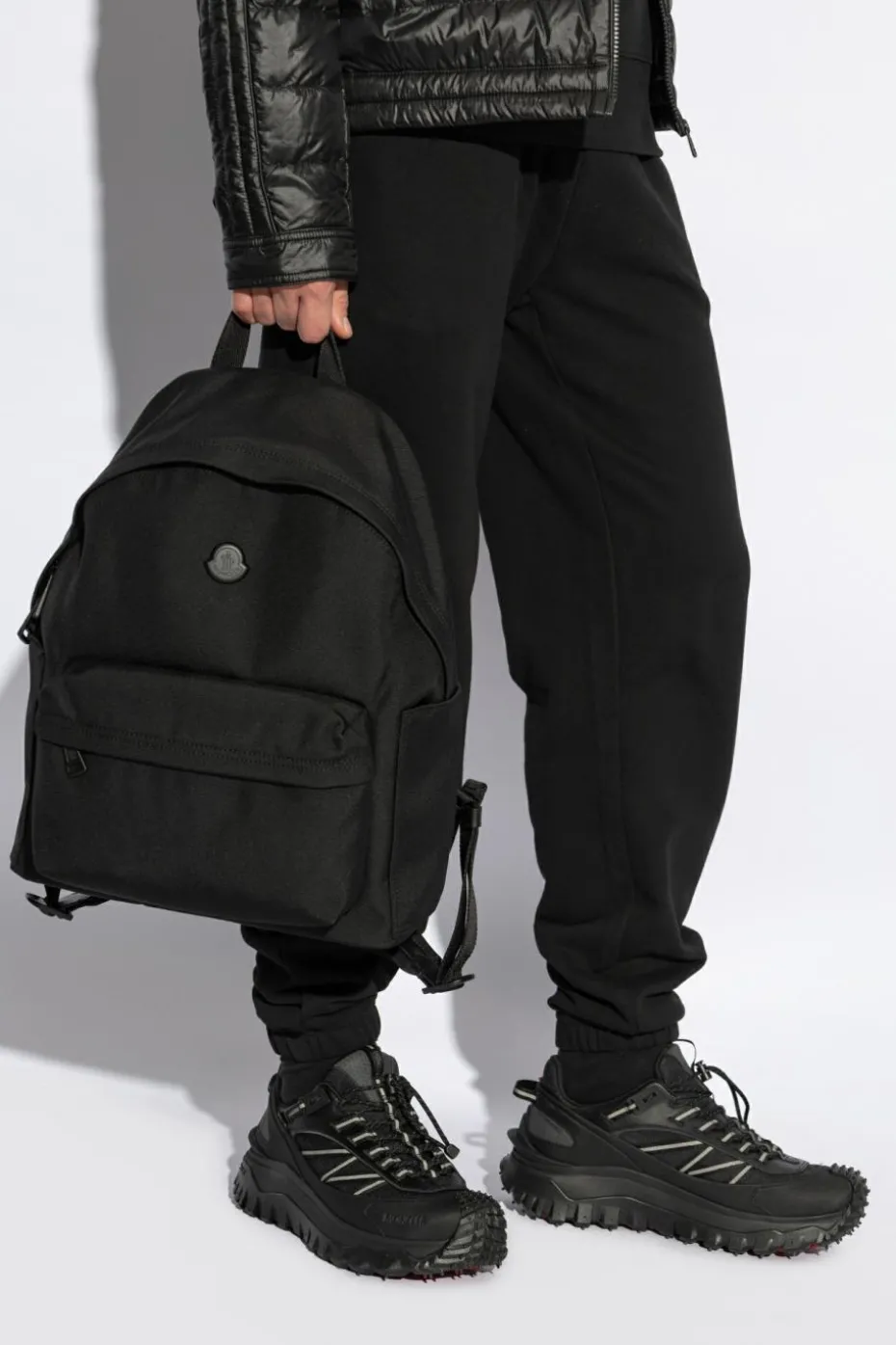 Moncler CZARNY Plecak z logo