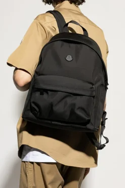 Moncler CZARNY Plecak z logo