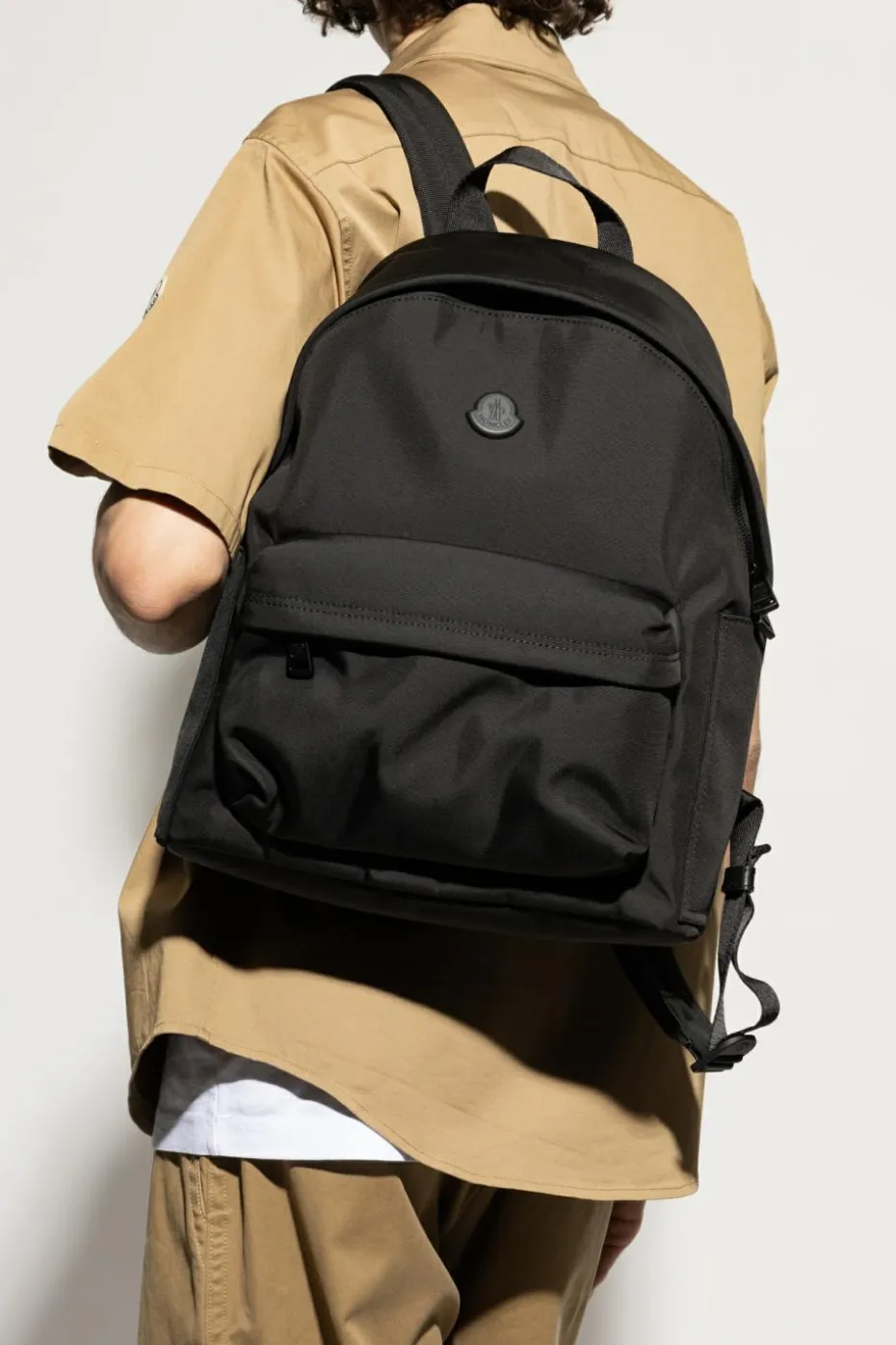 Moncler CZARNY Plecak z logo