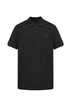 Moncler CZARNY Polo z logo