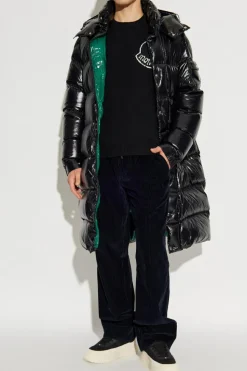 Moncler CZARNY Puchowy płaszcz `Hanoverian`