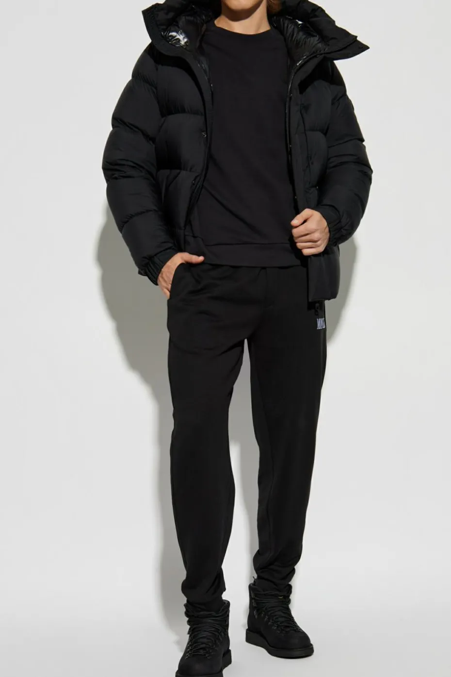 Moncler CZARNY Spodnie dresowe z logo