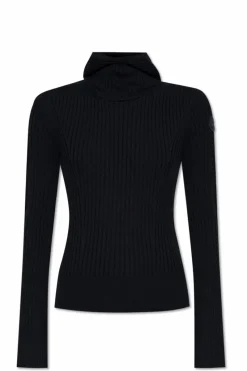 Moncler CZARNY Sweter z kapturem