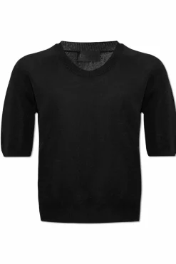 Moncler CZARNY Sweter z krótkimi rękawami