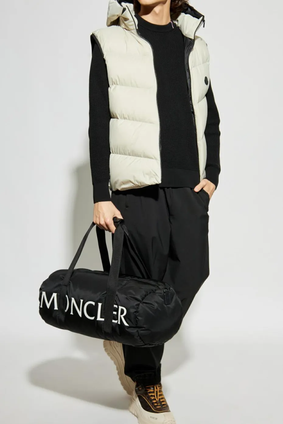 Moncler CZARNY Sweter z logo