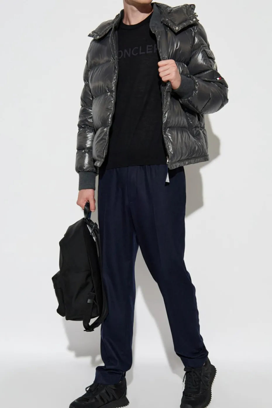 Moncler CZARNY Sweter z logo