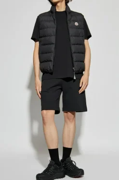 Moncler CZARNY Szorty z logo