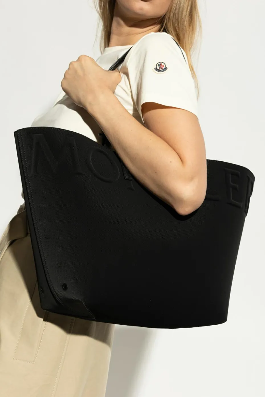 Moncler CZARNY Torba `Very Small` typu `shopper`