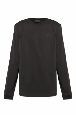 Moncler CZARNY T-shirt z długim rękawem