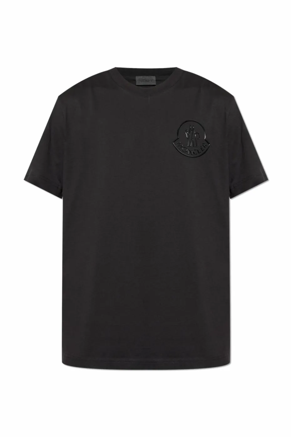 Moncler CZARNY T-shirt z logo