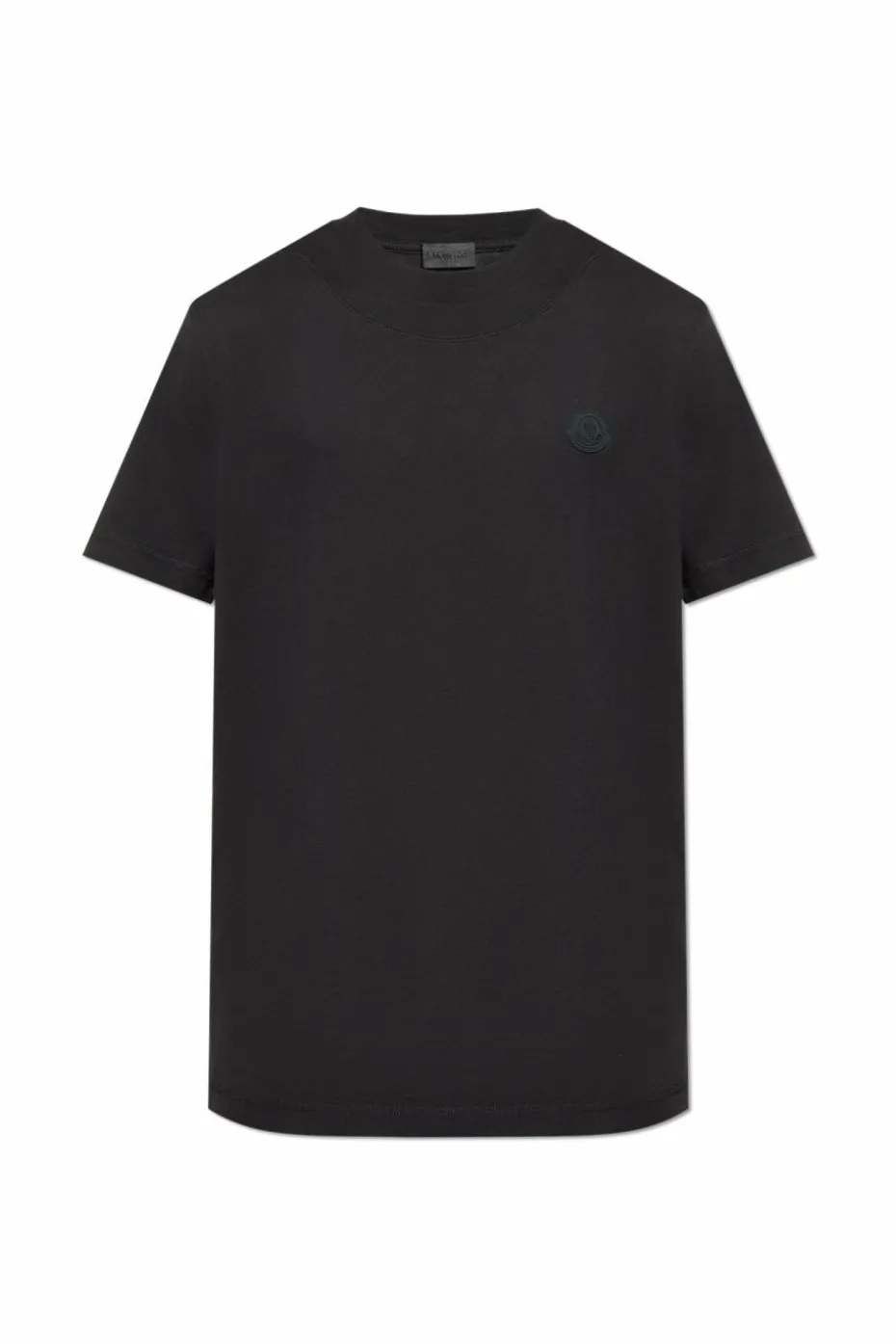 Moncler CZARNY T-shirt z logo