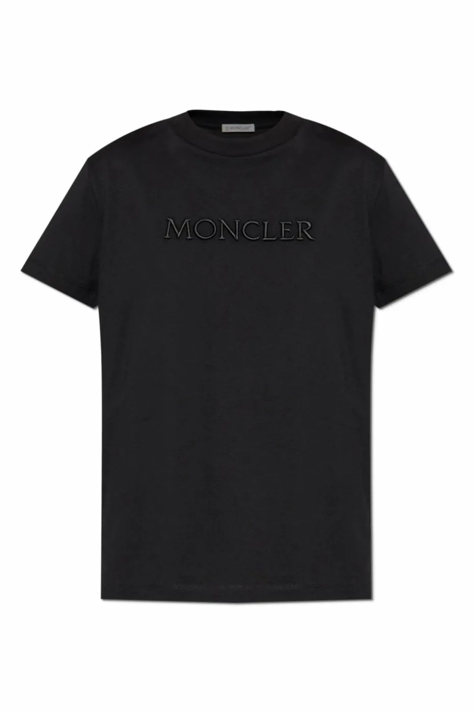 Moncler CZARNY T-shirt z logo