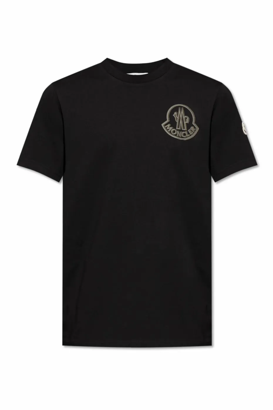 Moncler CZARNY T-shirt z nadrukowanym logo