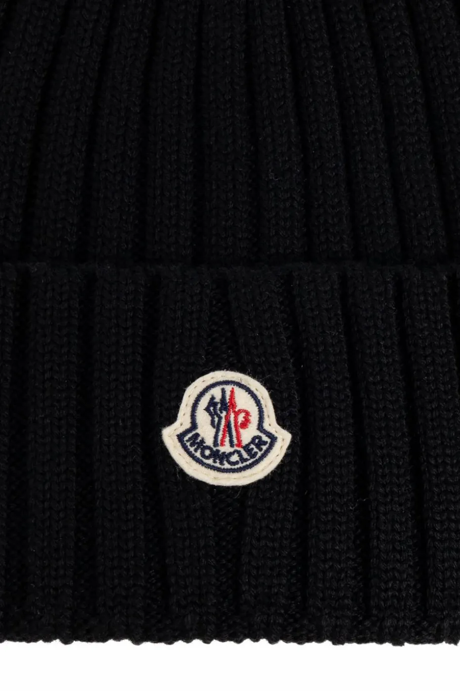 Moncler CZARNY Wełniana czapka