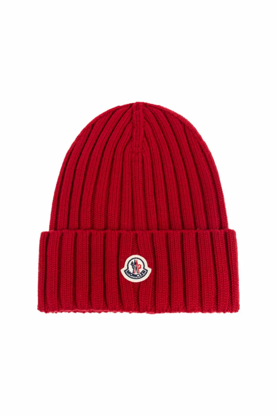 Moncler CZERWONY Wełniana czapka
