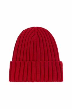Moncler CZERWONY Wełniana czapka