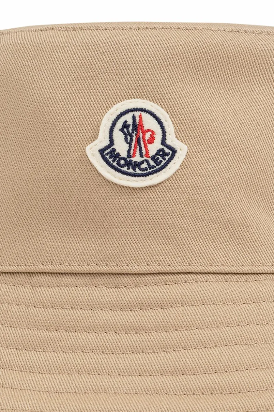 Moncler Enfant beżowy Bawełniany kapelusz z logo