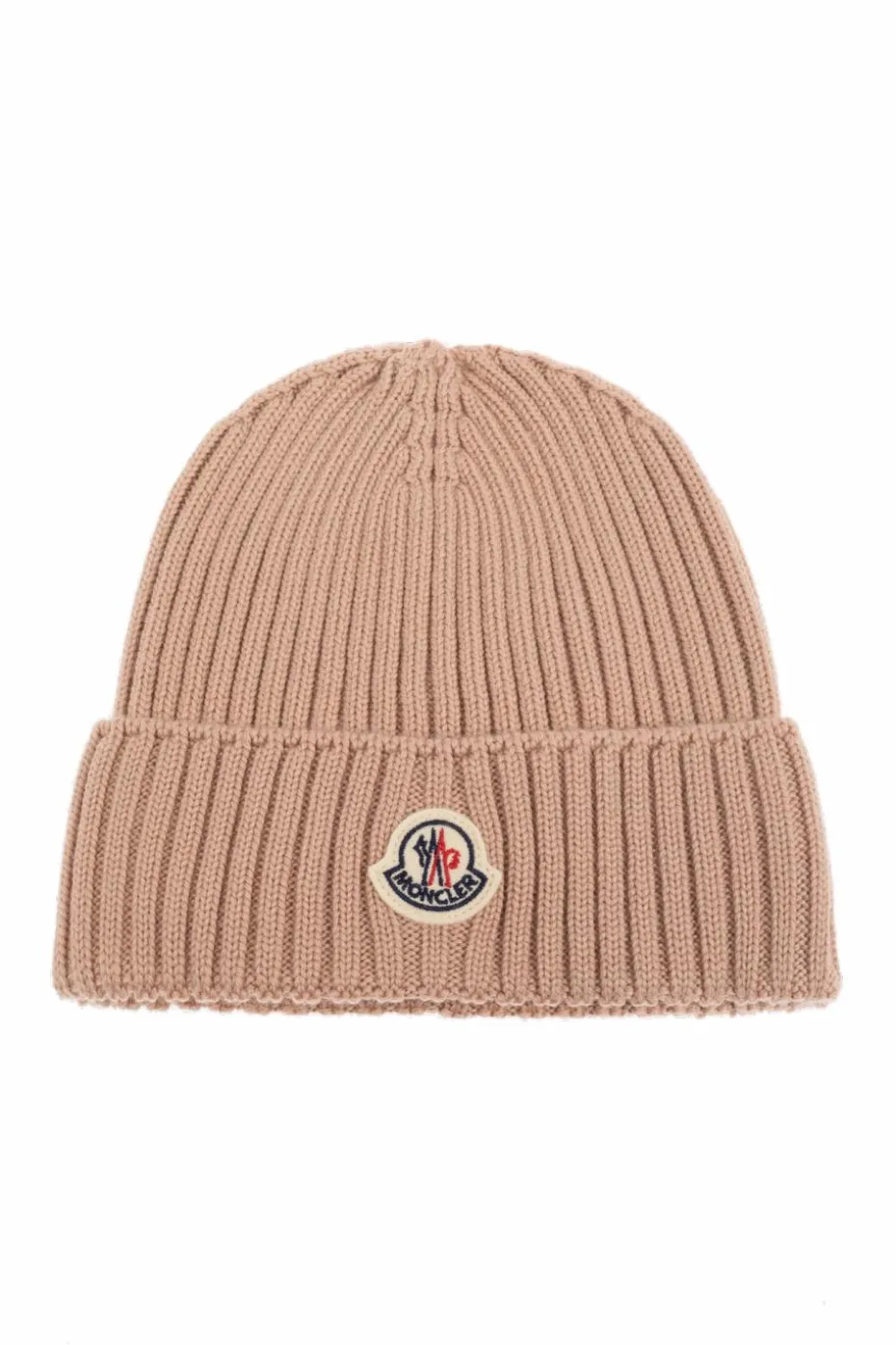 Moncler Enfant beżowy Czapka z naszywką z logo