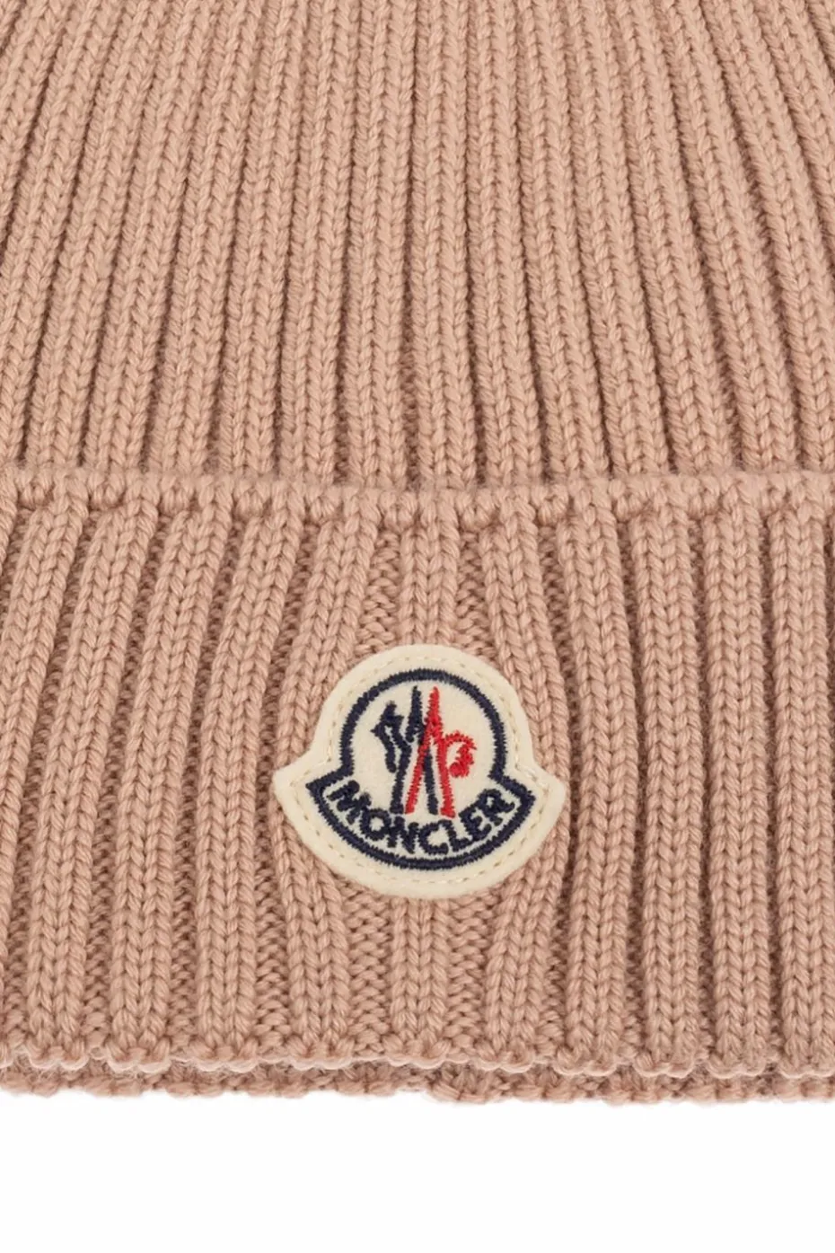 Moncler Enfant beżowy Czapka z naszywką z logo