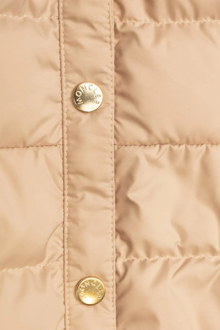 Moncler Enfant beżowy Kardigan z pikowanym przodem