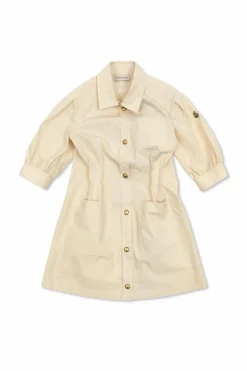 Moncler Enfant beżowy Sukienka z kieszeniami