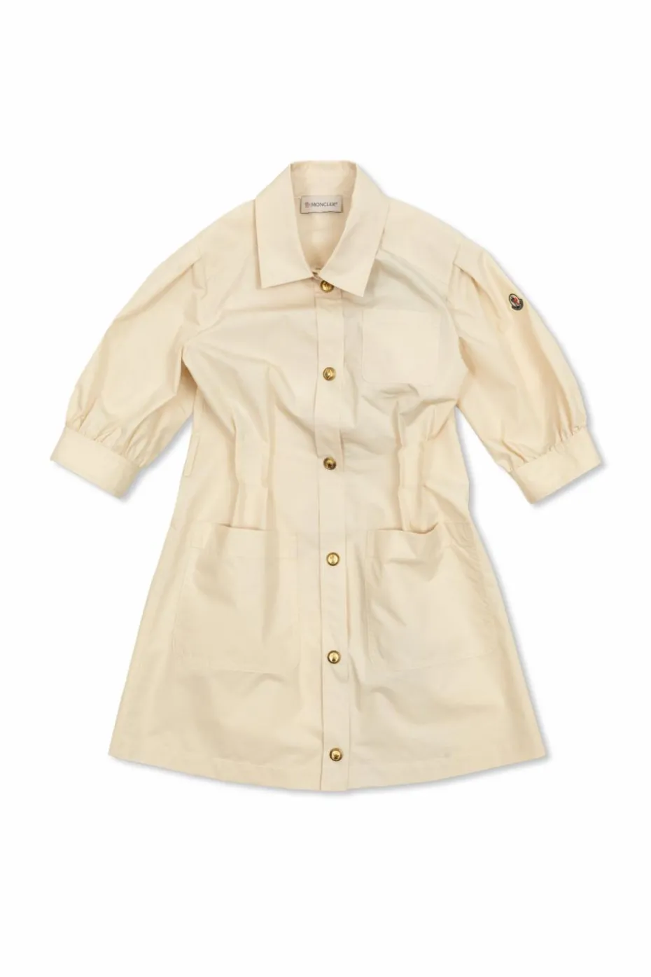 Moncler Enfant beżowy Sukienka z kieszeniami