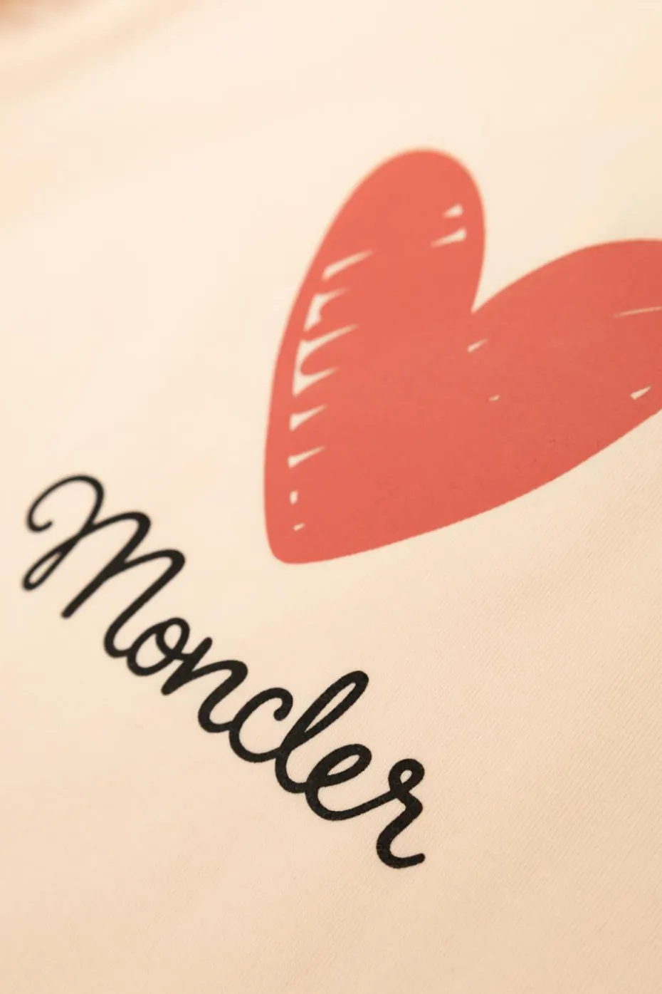 Moncler Enfant beżowy T-shirt z nadrukiem