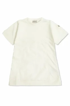 Moncler Enfant BIAŁY Bawełniana sukienka