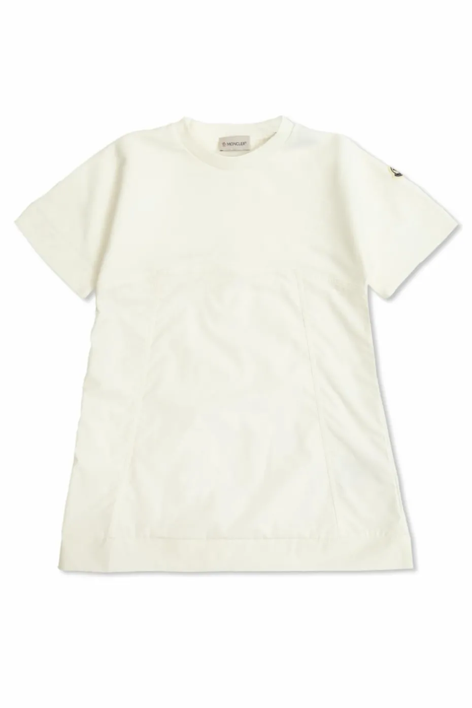Moncler Enfant BIAŁY Bawełniana sukienka