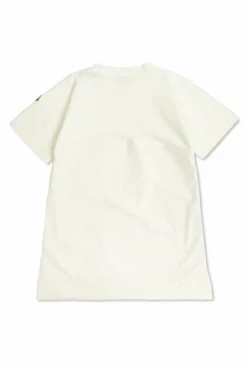Moncler Enfant BIAŁY Bawełniana sukienka