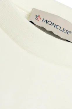 Moncler Enfant BIAŁY Bawełniana sukienka