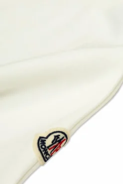 Moncler Enfant BIAŁY Bawełniana sukienka