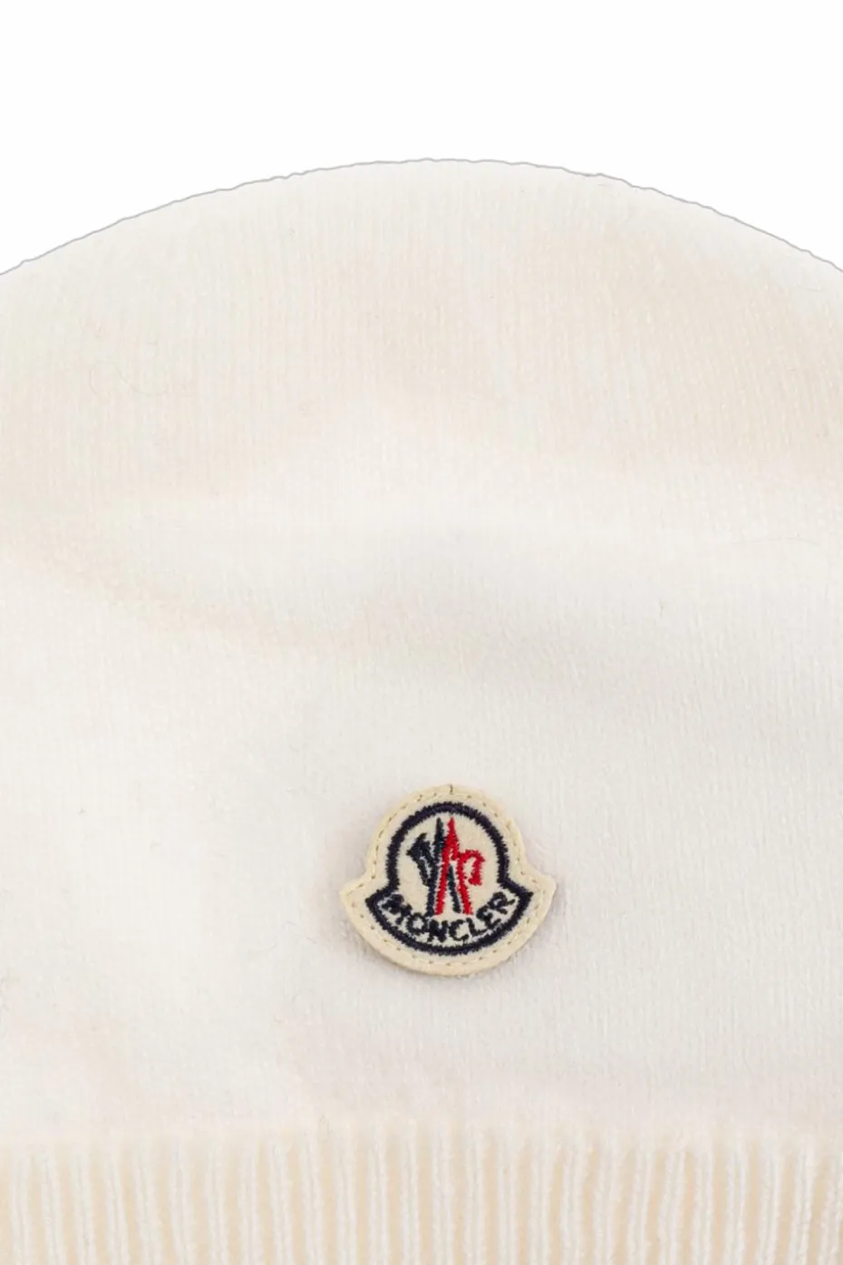 Moncler Enfant BIAŁY Kaszmirowa czapka