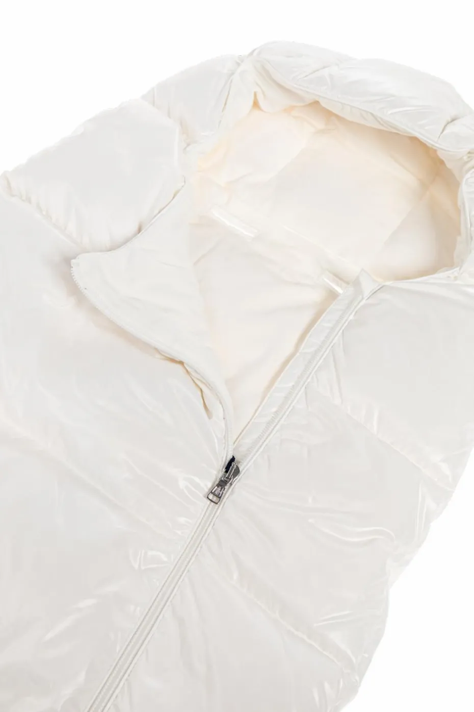 Moncler Enfant BIAŁY Puchowy śpiworek niemowlęcy